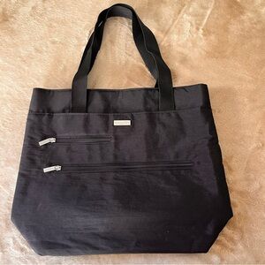 Baggallini EUC Tote Black Travel Lightweight Suite case Roller Bag Strap Nylon